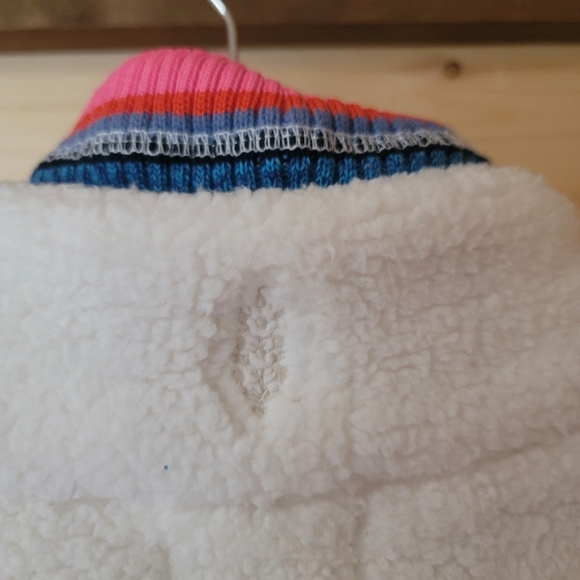 Free People Movement,  Over The Rainbow Fleece, Ivory/Blue/Pink, Size XS - Picture 9 of 12